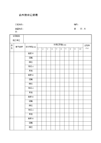 苗木抽查记录表