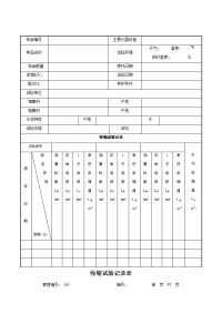 收缩试验记录表