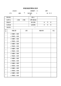 桥面系检查现场记录表