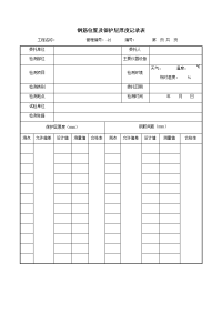 钢筋位置及保护层厚度记录表