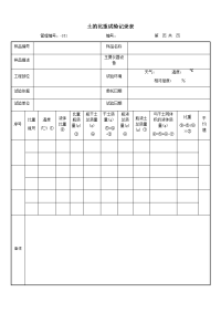 土的比重试验记录表