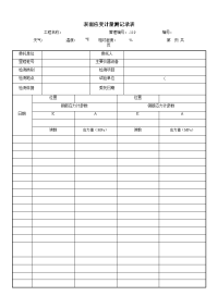 表面应变计量测记录表