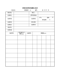 桥梁结构线形检测记录表