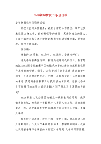 精编小学新副校长任职讲话稿（三）