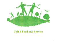 中职英语第一册UnitFoodandservice