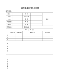 企业实习生简历