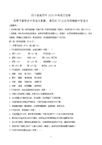 四川省自贡市2020中考语文试卷（WORD版，含答案）