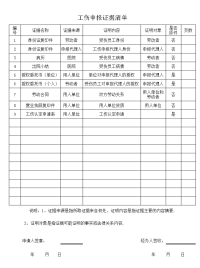 工伤申报证据清单