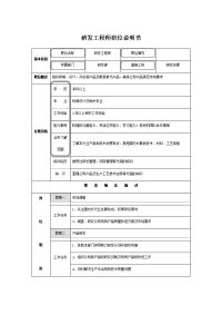 研发工程师职位说明书