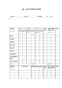 丙   类人员考核评分计算表