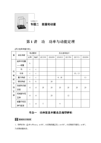 【物理】2019届二轮复习专题二第1讲功　功率与动能定理教案