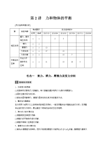 【物理】2019届二轮复习专题一第2讲力和物体的平衡教案