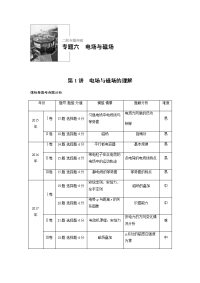 【物理】2018届二轮复习专题六第1讲电场与磁场的理解学案（全国通用）