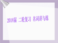 2018届二轮复习名词讲与练课件（30张）