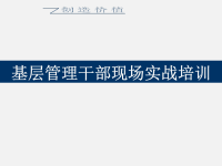 班组长的角色定位基层管理干部现场实战