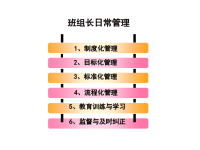 班组长管理实务之班组长日常管理