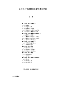 ____公司人力资源部绩效管理操作手册