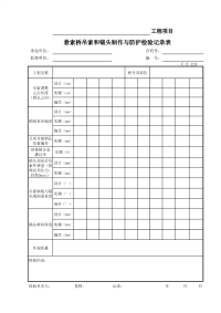 悬索桥吊索和锚头制作与防护检验记录表