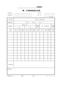 墩、台身砌体检验记录表