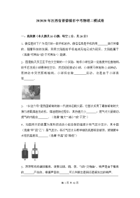 2020年江西省景德镇市中考物理二模试卷（Word版,含解析）