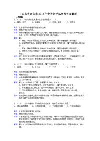 2013青岛中考化学试题及答案解析