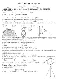 2016广东数学中考模拟卷