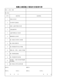 混凝土路面施工现场安全检查内容