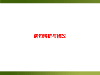 中考语文第一模块基础病句辨析与修改