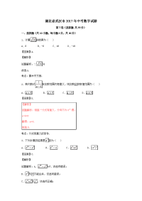 2017年武汉市中考数学试卷及答案解析(word版)
