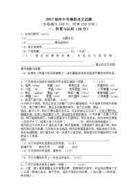 2017徐州中考模拟试题