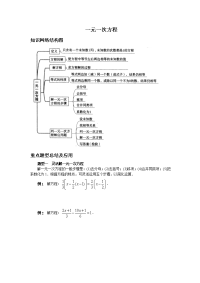 3月中考数学一轮复习讲义一元一次方程