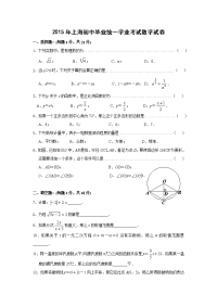 上海市中考数学试卷word版试题解析版