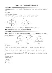 中考专题——切线长定理及弦切角定理