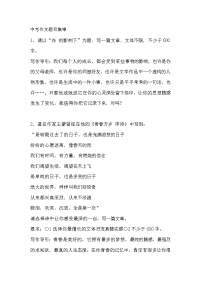 中考作文题目集锦