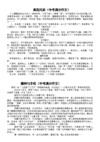 中考作文精选