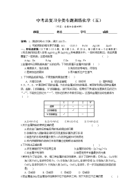 中考化学专题目5金属和金属材料一轮过关测试