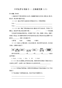 中考化学专项练习实验探究题6
