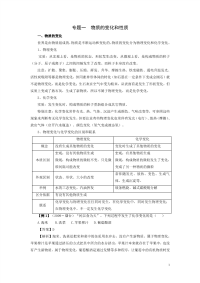 中考化学复习——专题整合共7专题