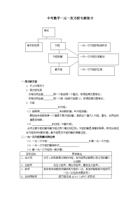 中考数学一元一次方程专题复习