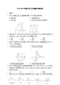 中考数学复习压轴题专题训练