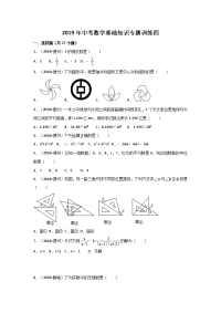 中考数学基础知识专题训练四