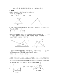 中考数学强化复习相似三角形