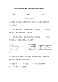 中考物理专题练习同步训练伏安法测电阻