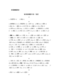中考易错字音字形专题