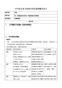 中考化学复习化肥分类及鉴别辅导讲义无答案