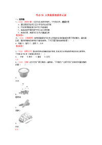 中考化学真题分类汇编考点26人类重要的营养元素含答案