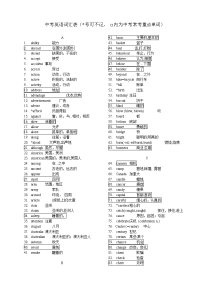 中考英语常考词汇精选