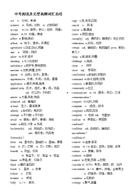 中考英语高频词汇整理