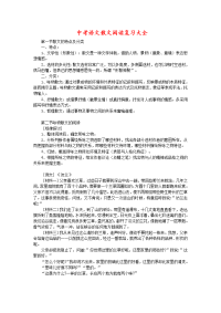 中考语文散文阅读复习大全