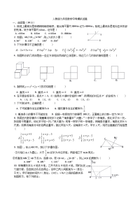人教九年级数学中考模拟试题
